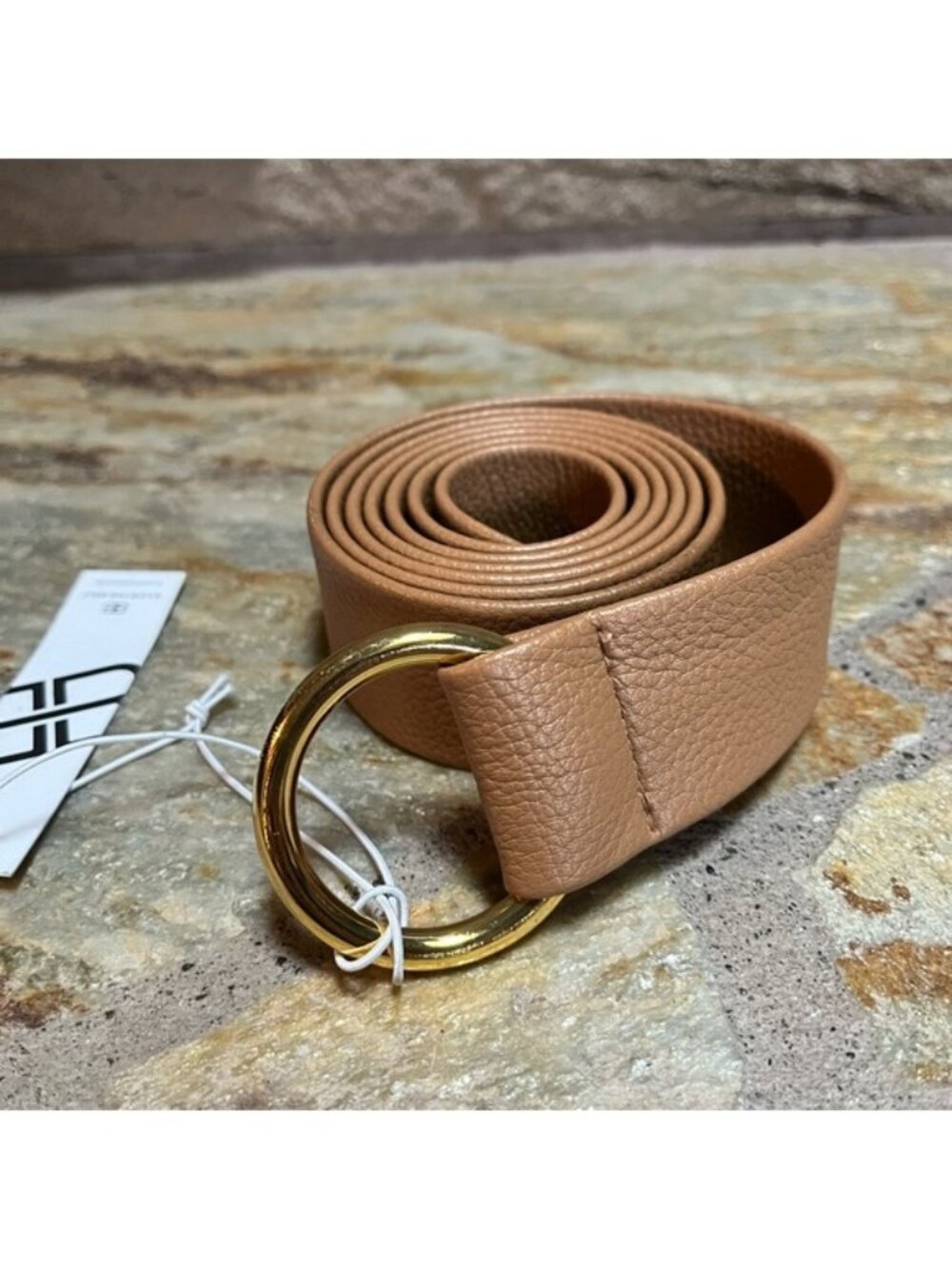 B-Low the Belt Mia Gold and Tan Chic Glam Business Casual Accent Belt NWT OS - Picture 9 of 12
